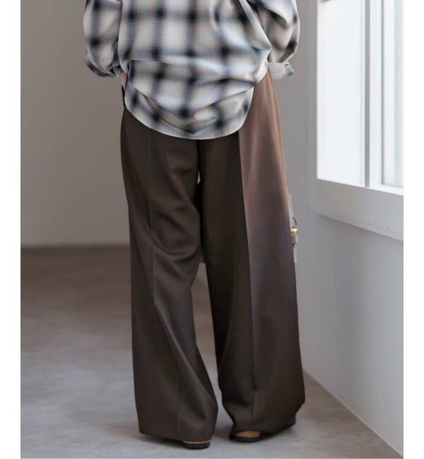 Spick and Span「《手洗い可》P/Wイージースラックスパンツ」|スラックス|