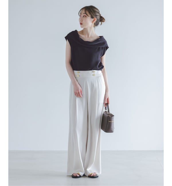 NOBLE「《予約》ヘビーキュプラオフタートルカラーブラウス」|シャツ・ブラウス|