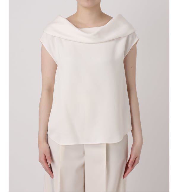 NOBLE「《予約》ヘビーキュプラオフタートルカラーブラウス」|シャツ・ブラウス|