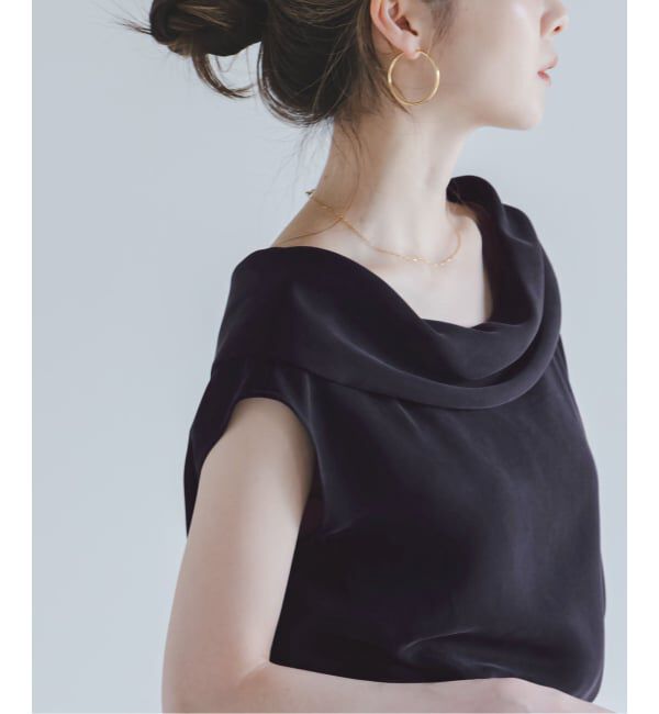 NOBLE「《予約》ヘビーキュプラオフタートルカラーブラウス」|シャツ・ブラウス|