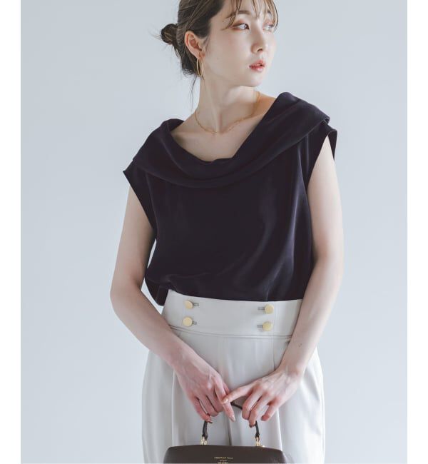 NOBLE「《予約》ヘビーキュプラオフタートルカラーブラウス」|シャツ・ブラウス|