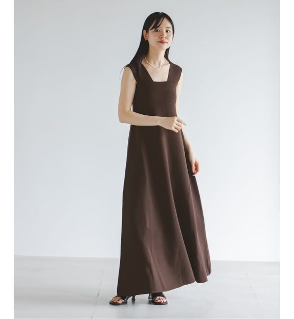 NOBLE「《追加予約》ミラノリブフィットフレアニットワンピース」|ワンピース|