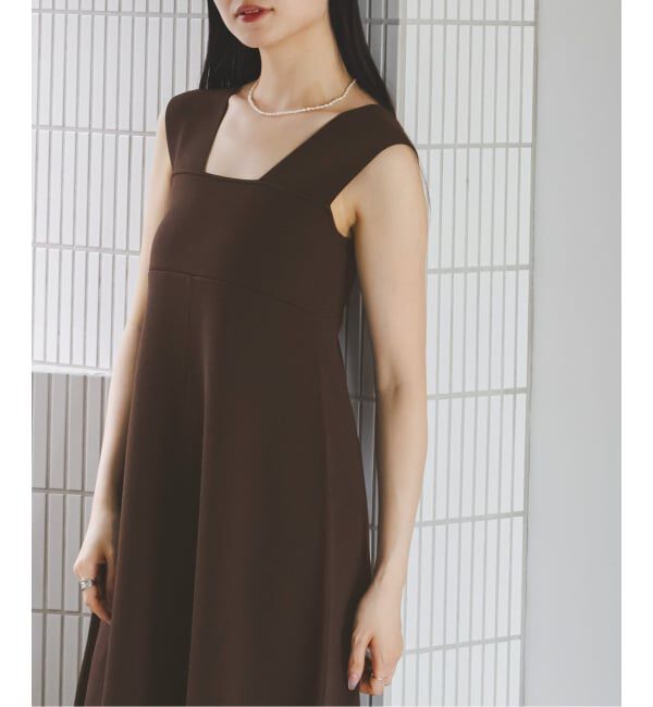 NOBLE「《追加予約》ミラノリブフィットフレアニットワンピース」|ワンピース|