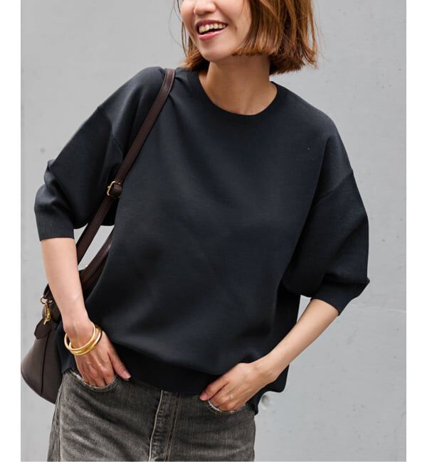 FRAMeWORK「≪一部カラーWEB限定 / 追加≫ウォッシャブルスムースプルオーバー 3」|ニット・セーター|ネイビー A