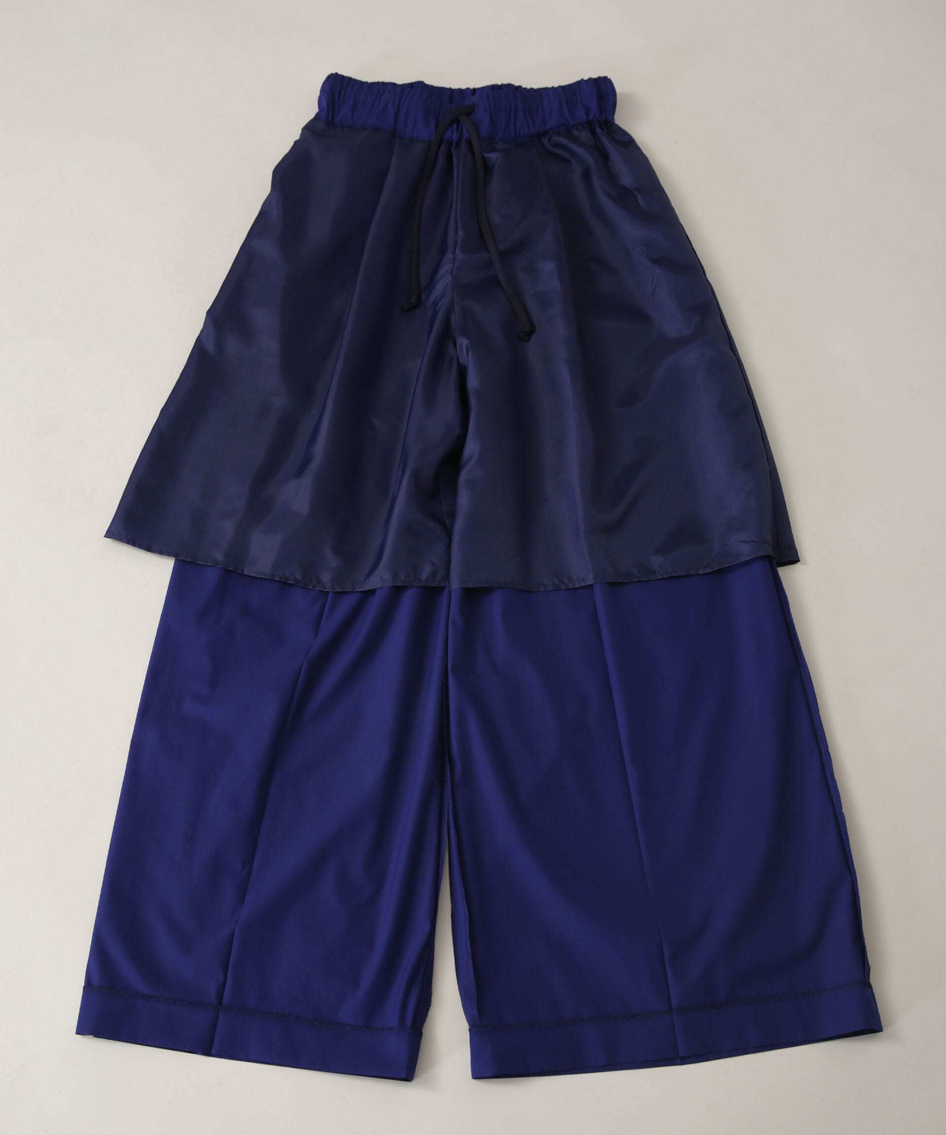 nano･universe「LB.01/コットンポリエステル ワイドパンツ」|チノ|