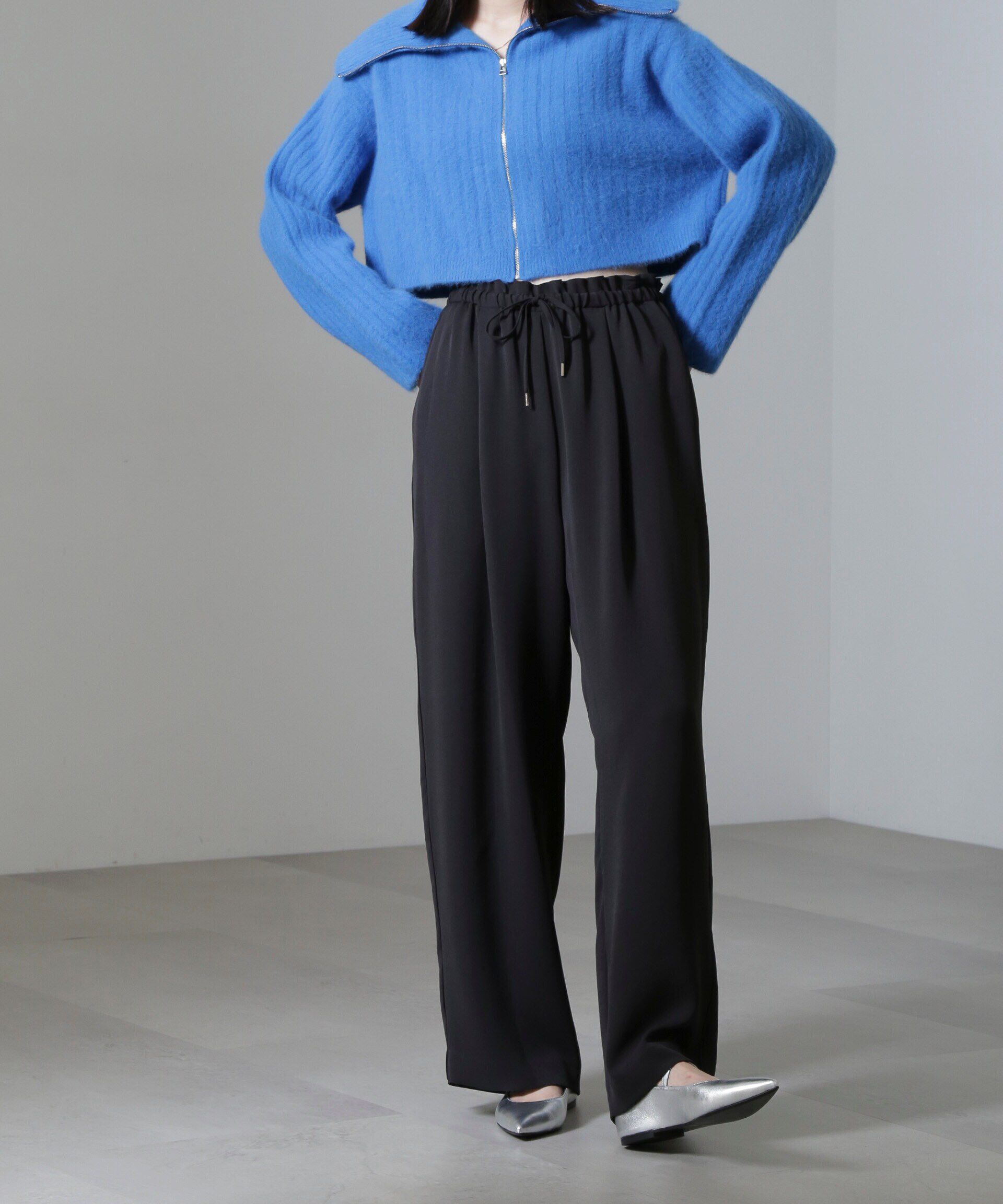 nano･universe「ドロストギャザーパンツ(セットアップ可)」|チノ|