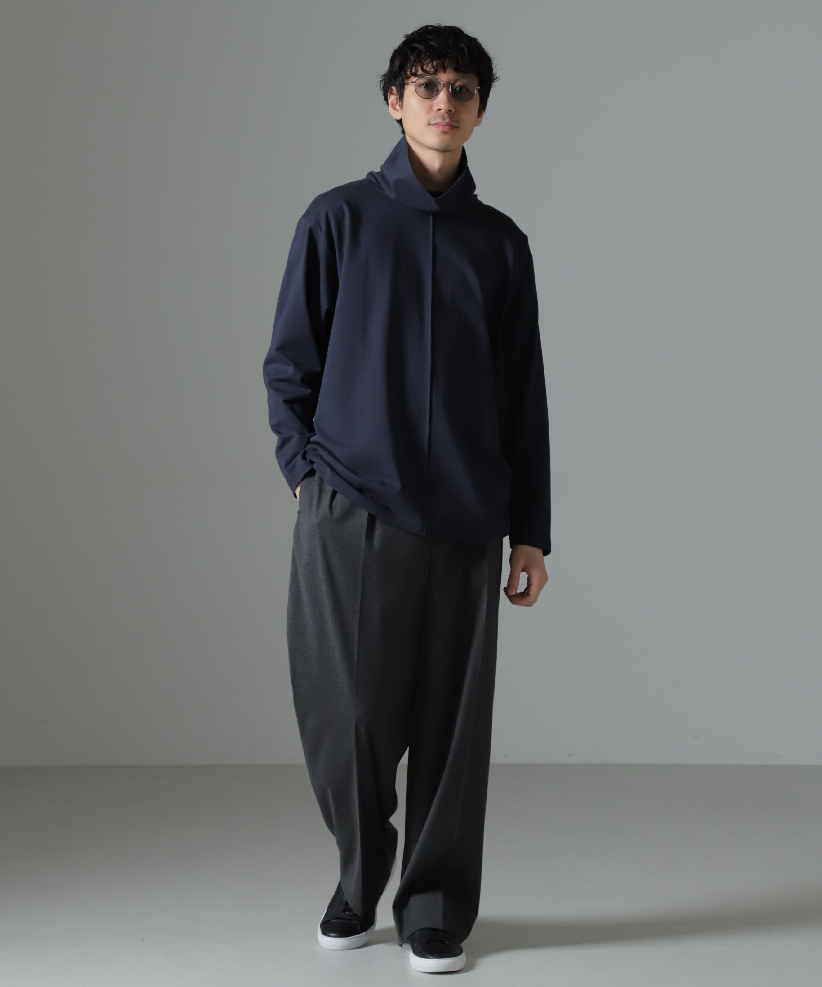 nano･universe「WEB限定/ボリュームハイネックプルオーバー 長袖」|Tシャツ・カットソー|