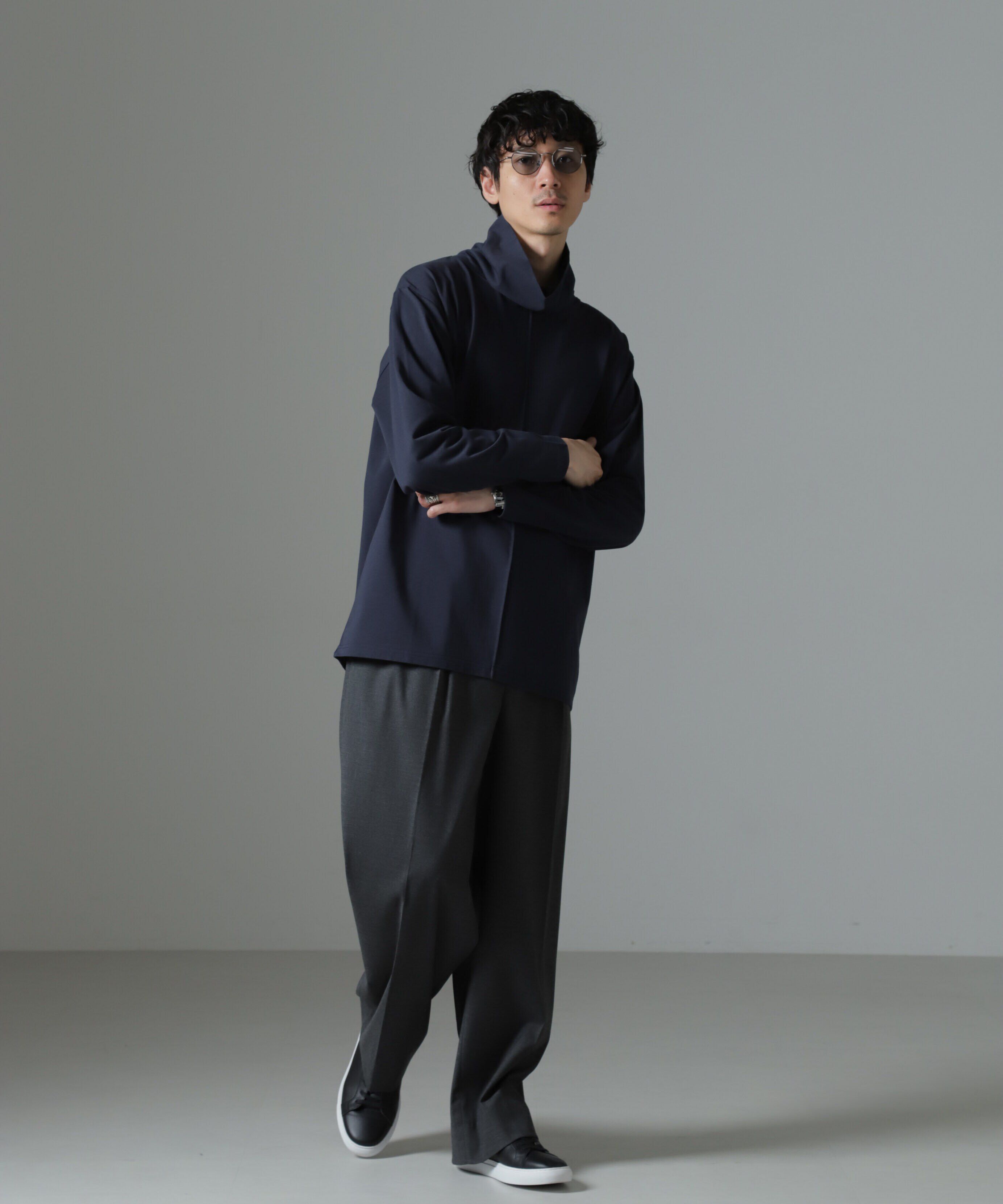 nano･universe「WEB限定/ボリュームハイネックプルオーバー 長袖」|Tシャツ・カットソー|