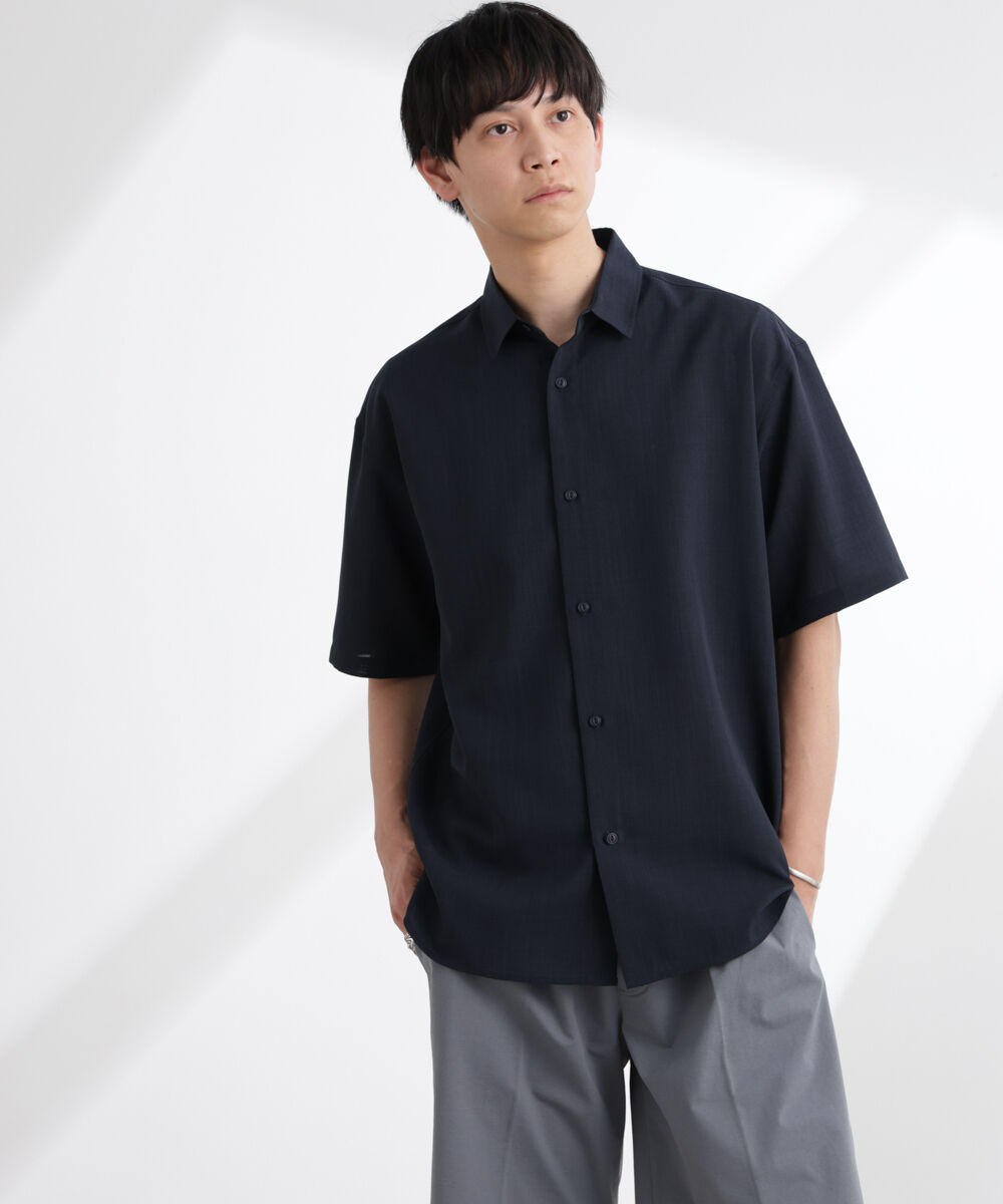 nano･universe「ライトウェイトドライシャツ 半袖(セットアップ可)」|シャツ・ブラウス|
