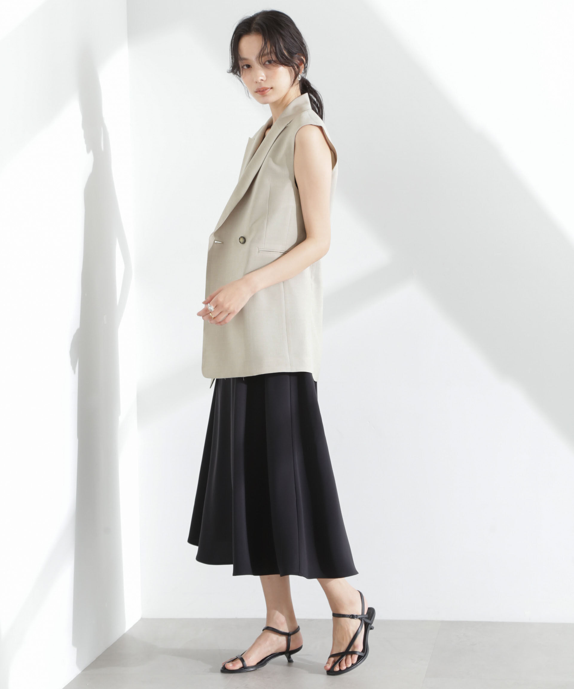 nano･universe「メランジドライ テーラードダブルジレ(セットアップ可)」|テーラードジャケット|