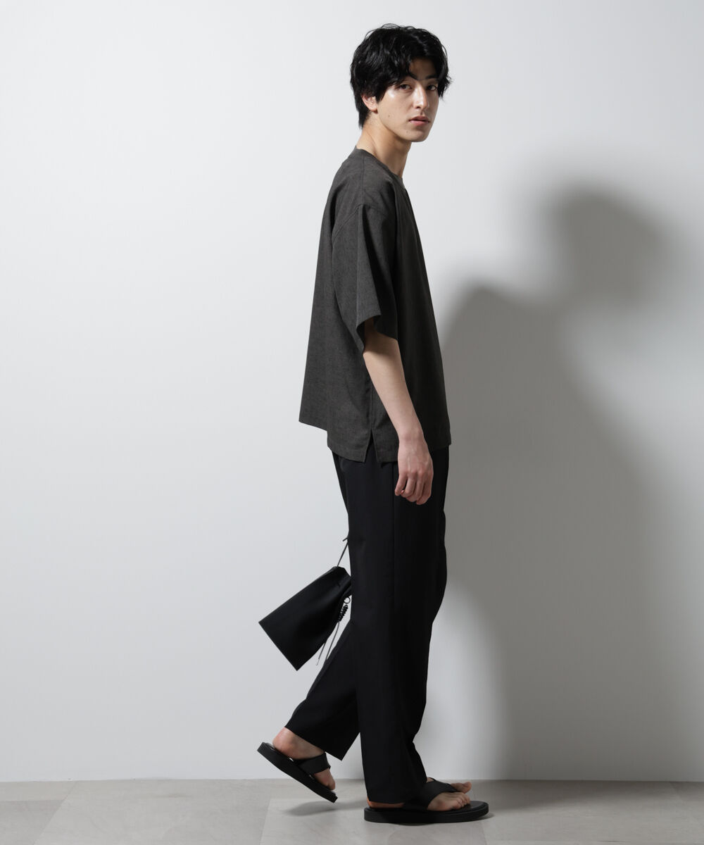 nano･universe「テックリネン布帛Tシャツ 半袖」|Tシャツ・カットソー|