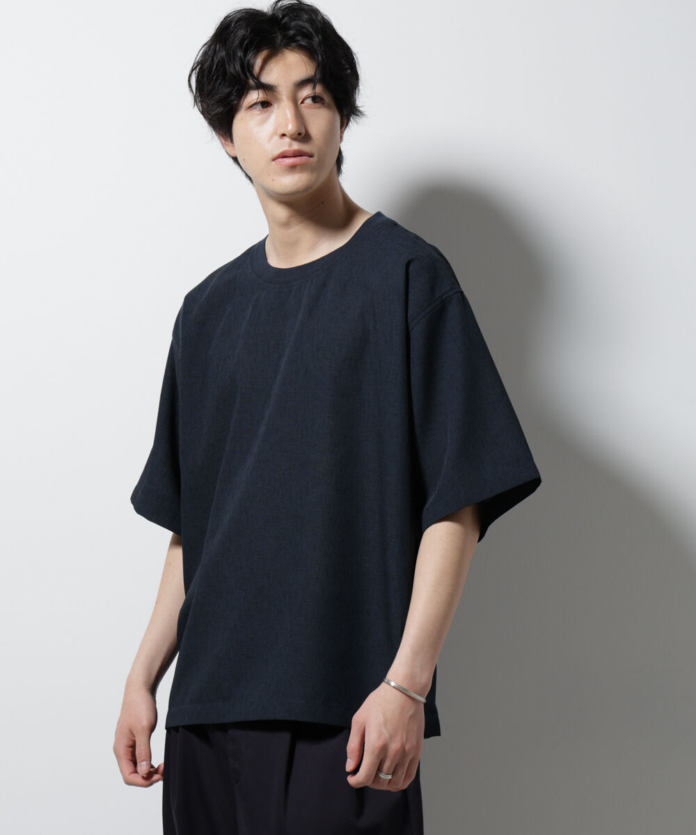 nano･universe「テックリネン布帛Tシャツ 半袖」|Tシャツ・カットソー|