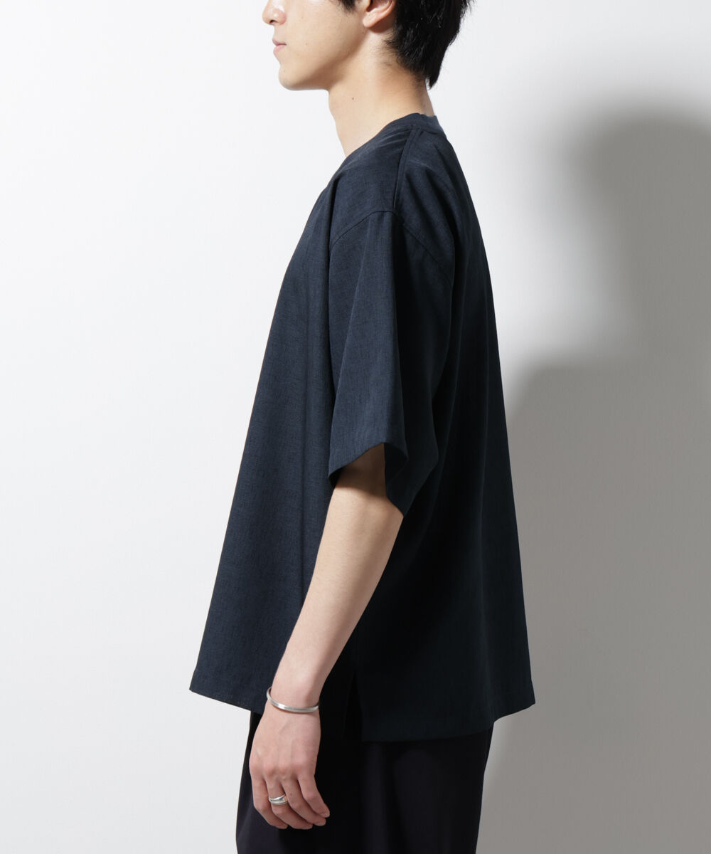 nano･universe「テックリネン布帛Tシャツ 半袖」|Tシャツ・カットソー|
