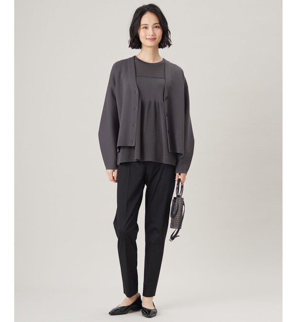 自由区「【洗える】ドライコットンハイゲージニット カーディガン」|カーディガン|