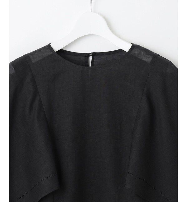 自由区「【WEB限定・接触冷感・洗える】シアーラミーローンイレギュラーヘムスリーブ ブラウス」|シャツ・ブラウス|