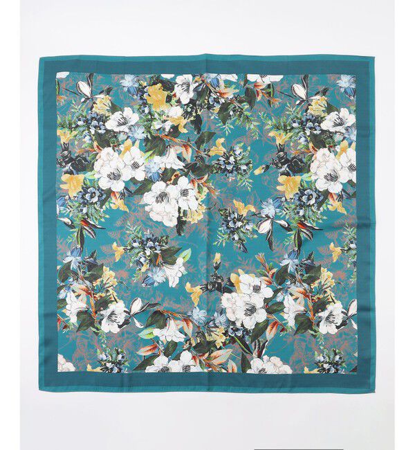 自由区「【SHIHOさん着用・スタイリングのアクセントに・大判】ボタニカルプリント スカーフ」|バンダナ・スカーフ|