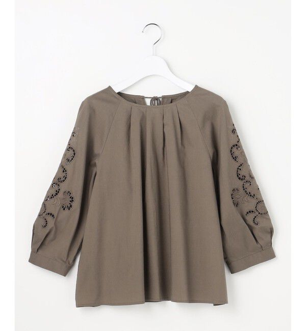 自由区「【SHIHOさん着用】エンブロイダリーブロードパフスリーブ ブラウス」|シャツ・ブラウス|