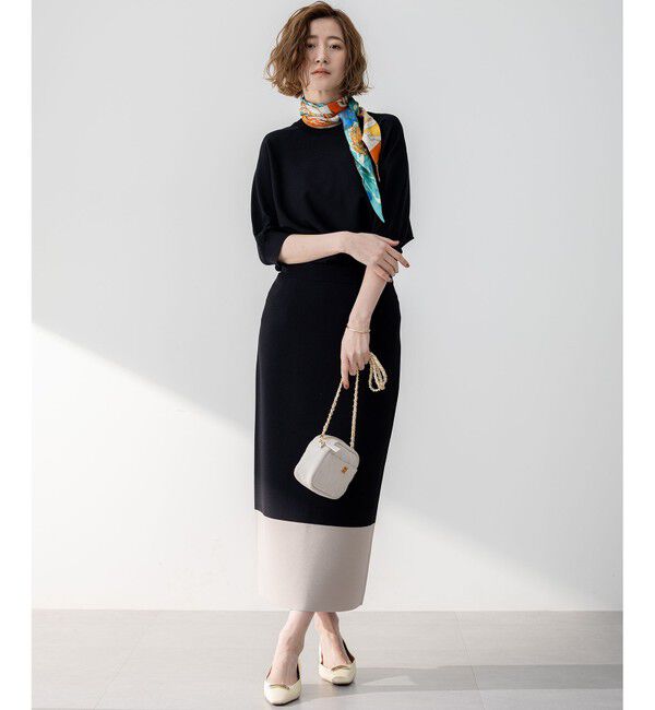 23区「【洗える】レーヨンポリエステルストレッチ ドルマン ニット」|ニット・セーター|