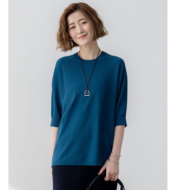 23区「【洗える】レーヨンポリエステルストレッチ ドルマン ニット」|ニット・セーター|ﾀﾞｰｸﾌﾞ