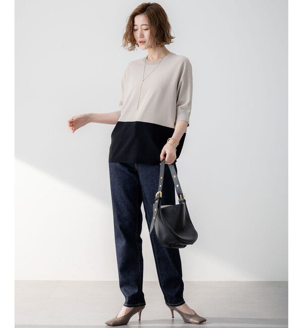 23区「【洗える】レーヨンポリエステルストレッチ ドルマン ニット」|ニット・セーター|