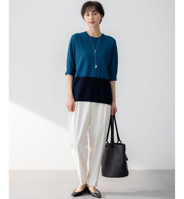 23区「【洗える】レーヨンポリエステルストレッチ ドルマン ニット」|ニット・セーター|