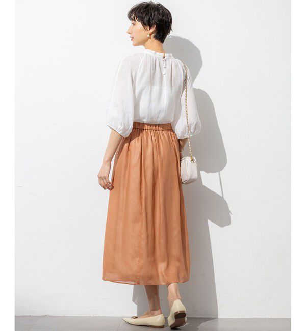 23区「【洗える】LIBECOリネン ボリュームスリーブ ブラウス」|シャツ・ブラウス|