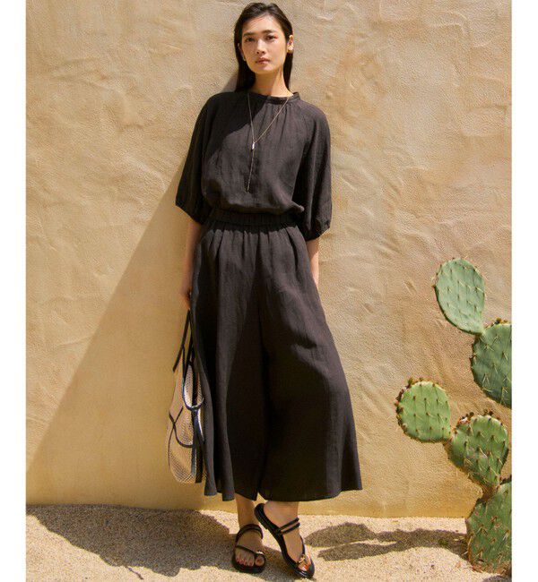 23区「【洗える】LIBECOリネン ボリュームスリーブ ブラウス」|シャツ・ブラウス|