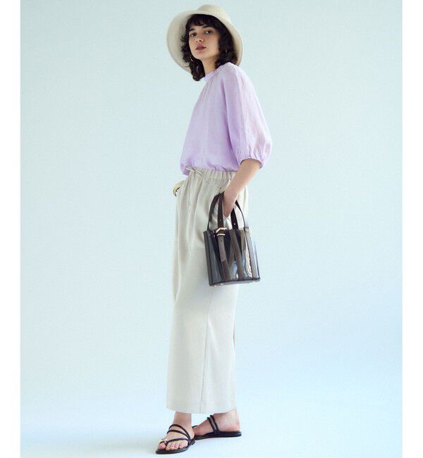 23区「【洗える】LIBECOリネン ボリュームスリーブ ブラウス」|シャツ・ブラウス|