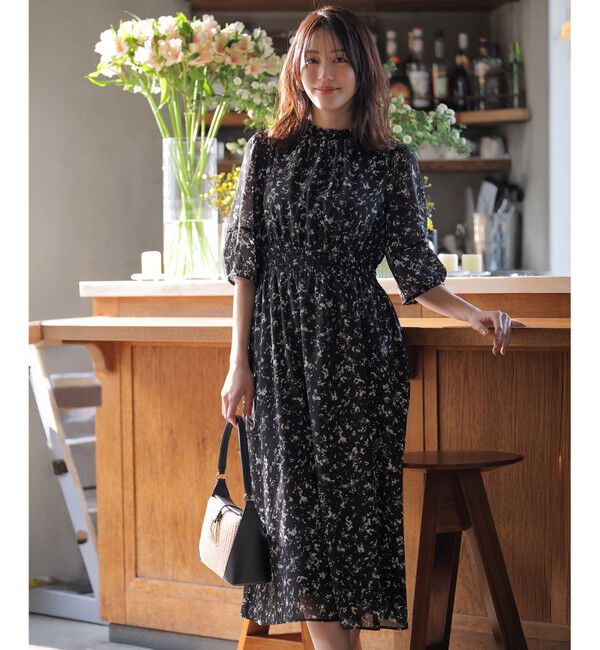 ANY SIS「シアーシャーリング ワンピース」|ワンピース|ブラック系
