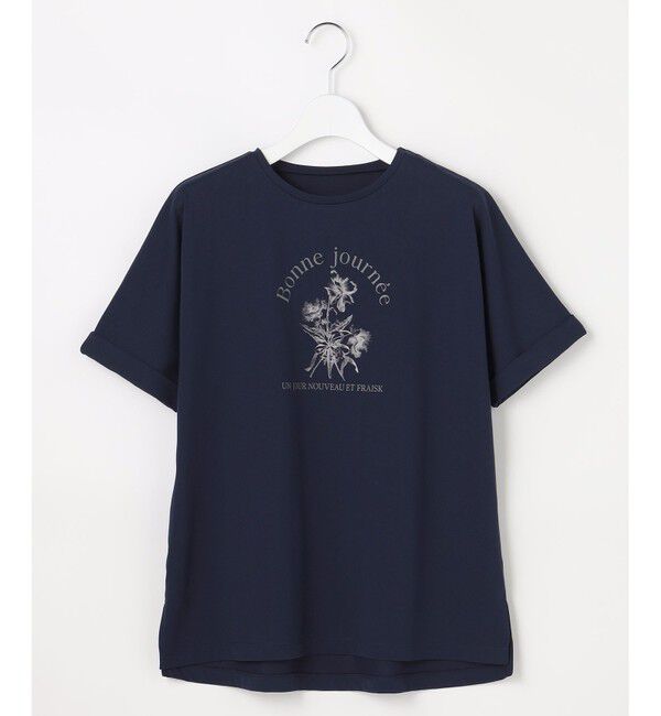 ANY SIS「フラワープリント ロゴＴシャツ」|Tシャツ・カットソー|