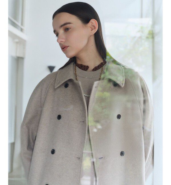 BEIGE,「【VERY NaVY掲載】LABBOCK / ウール混ラグランステンカラーコート」|ステンカラーコート|