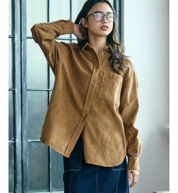 LACOSTE「オーバーサイズコーデュロイシャツ」|シャツ・ブラウス|