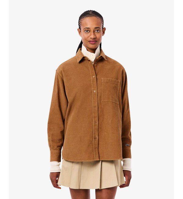 LACOSTE「オーバーサイズコーデュロイシャツ」|シャツ・ブラウス|