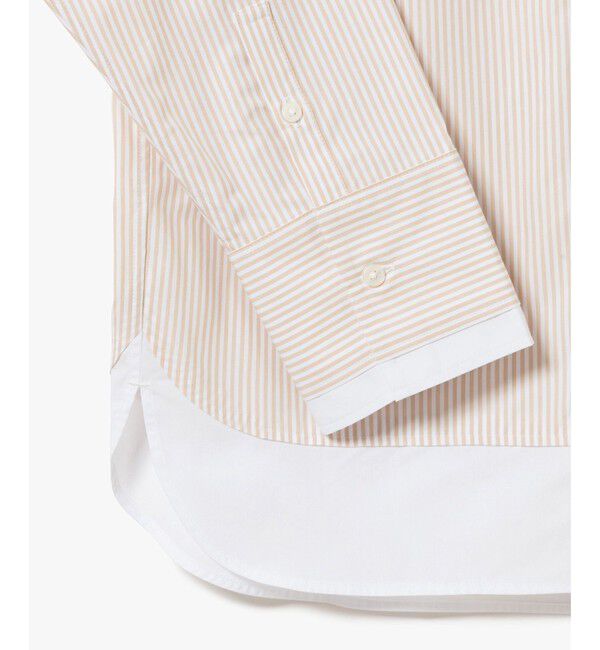 LACOSTE「レイヤード風デザイン ストライプシャツ」|シャツ・ブラウス|