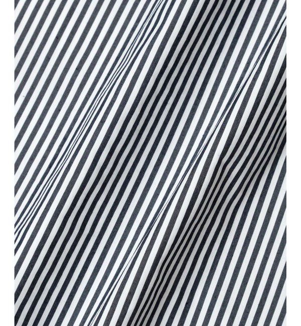 LACOSTE「バンドカラーロングシャツドレス / ストライプシャツワンピース」|ワンピース|