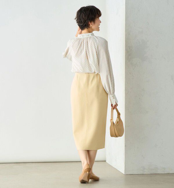 NOLLEY'S sophi「ウォッシャブルダブルジャージハーフジップタイトスカート」|タイト|