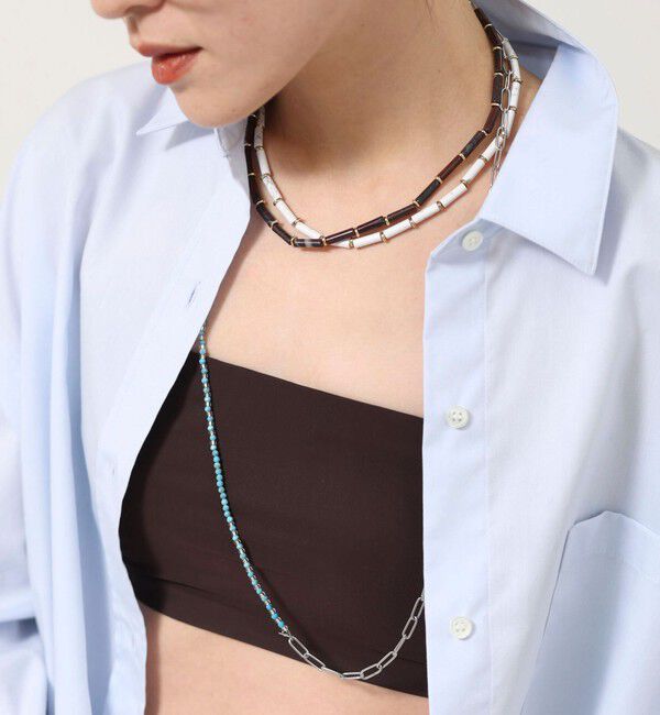 grace grace「【grace grace/グラスグラス】チェーン&times;天然石アレンジネックレス」|ネックレス|