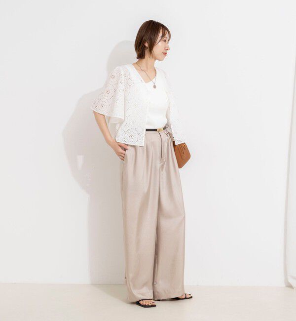 NOLLEY'S「【一部店舗＆WEB限定カラー】ウォッシャブル高機能サテン裾タブ付きパンツ」|その他|