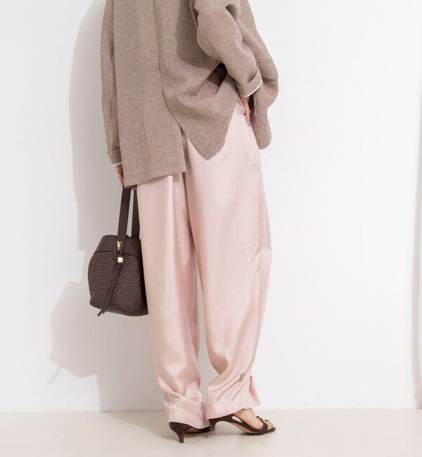 NOLLEY'S「【一部店舗＆WEB限定カラー】ウォッシャブル高機能サテン裾タブ付きパンツ」|その他|