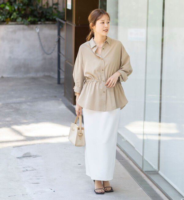 NOLLEY'S「《セットアップ対応》ウォッシャブルサンドウォッシュシャツ」|シャツ・ブラウス|