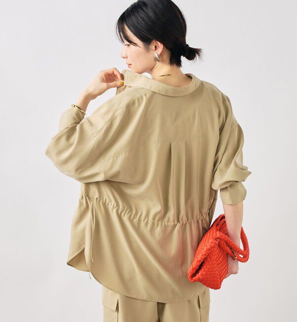 NOLLEY'S「《セットアップ対応》ウォッシャブルサンドウォッシュシャツ」|シャツ・ブラウス|