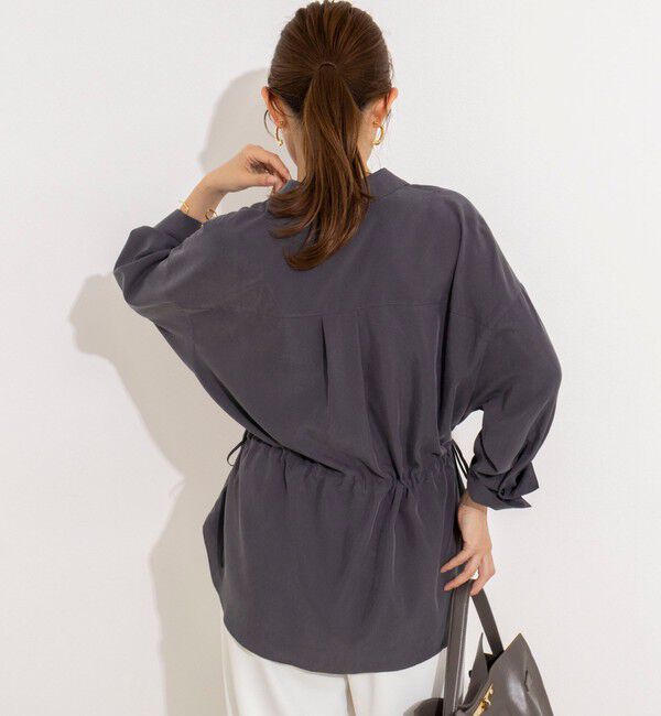 NOLLEY'S「《セットアップ対応》ウォッシャブルサンドウォッシュシャツ」|シャツ・ブラウス|