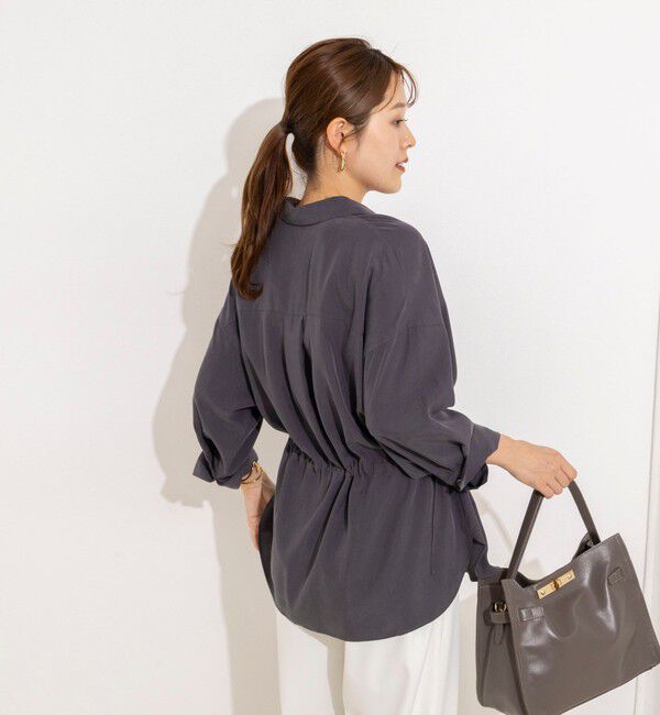 NOLLEY'S「《セットアップ対応》ウォッシャブルサンドウォッシュシャツ」|シャツ・ブラウス|