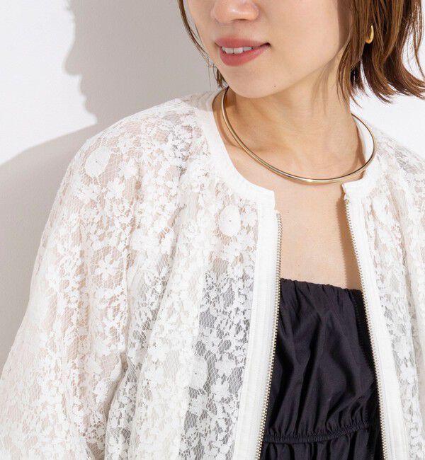 NOLLEY'S「【MARILYN MOON/マリリーンムーン】reversible sheer lace blouson」|ブルゾン・スタジャン|