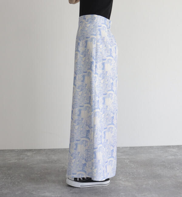 fredy emue「ランドスケープ柄スカート」|フレア|