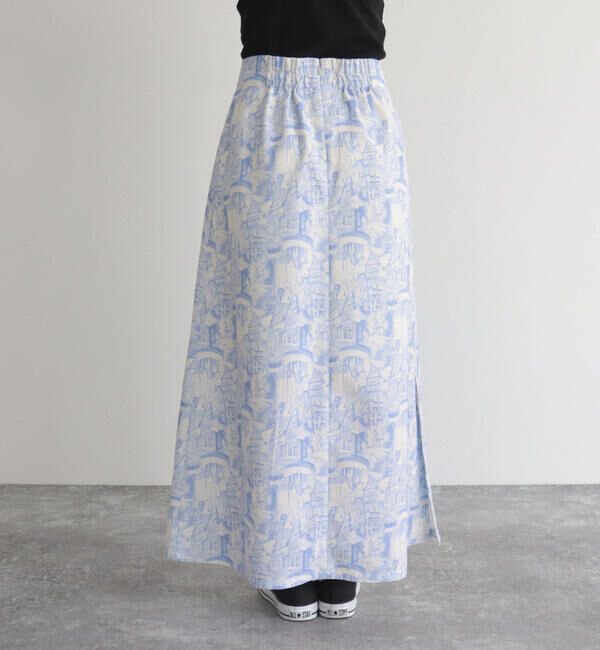 fredy emue「ランドスケープ柄スカート」|フレア|