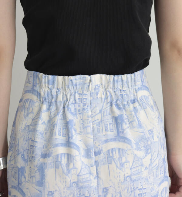 fredy emue「ランドスケープ柄スカート」|フレア|