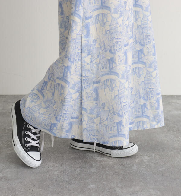 fredy emue「ランドスケープ柄スカート」|フレア|