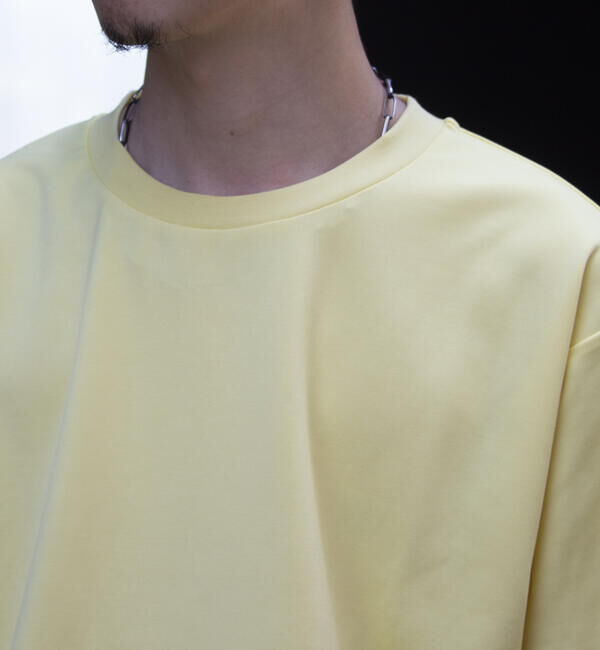 GLOSTER「【GLOSTER/グロスター】ポンチオーバーサイズ クルーネックTシャツ サイドスリット」|Tシャツ・カットソー|