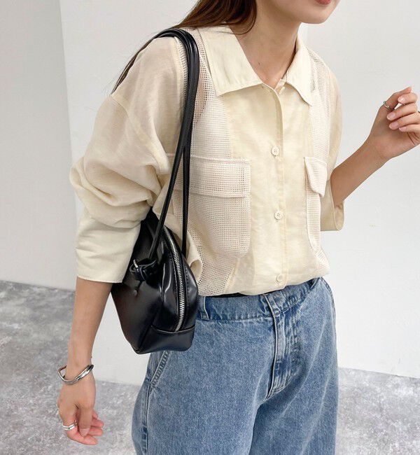 fredy emue「メッシュ切替シャツ」|シャツ・ブラウス|